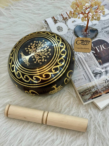 کاسه تبتی مشکی 14 سانت