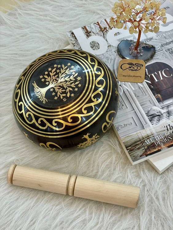 کاسه تبتی مشکی 14 سانت