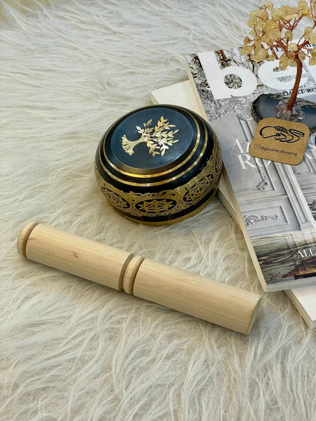 کاسه تبتی مشکی 9 سانت