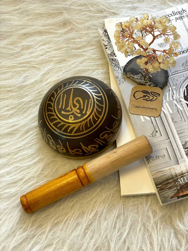 کاسه تبتی نیمه دستساز نپالی 11 سانت